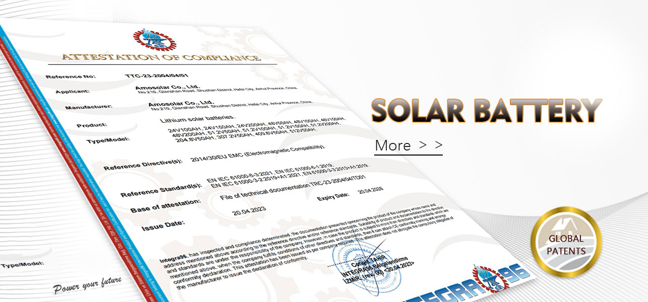 Qiqiangsolar Lithium batteries got the ATTESTATION OF COMPLIANCE